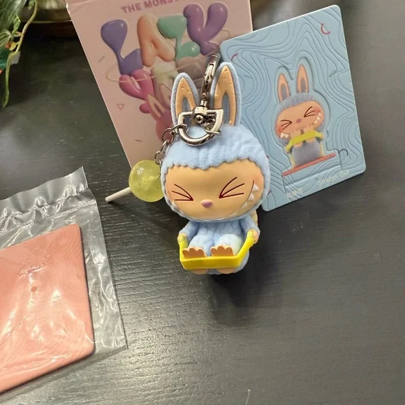 Lazy Yoga Series Labubu Figurine/KeyChain/Charm -Stretched Out - Picture 1 of 8